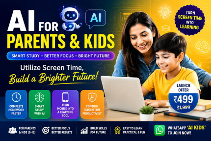 👉 “AI for Parents & Kids: Smart Study & Screen Time Control”